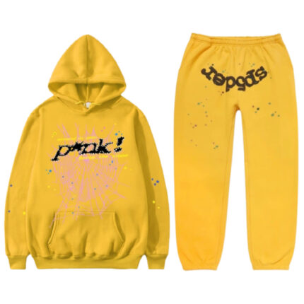 Yellow Pink Printed Tracksuit